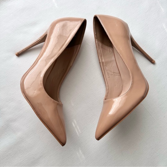 Nude Patent Leather Pumps - Picture 3 of 13